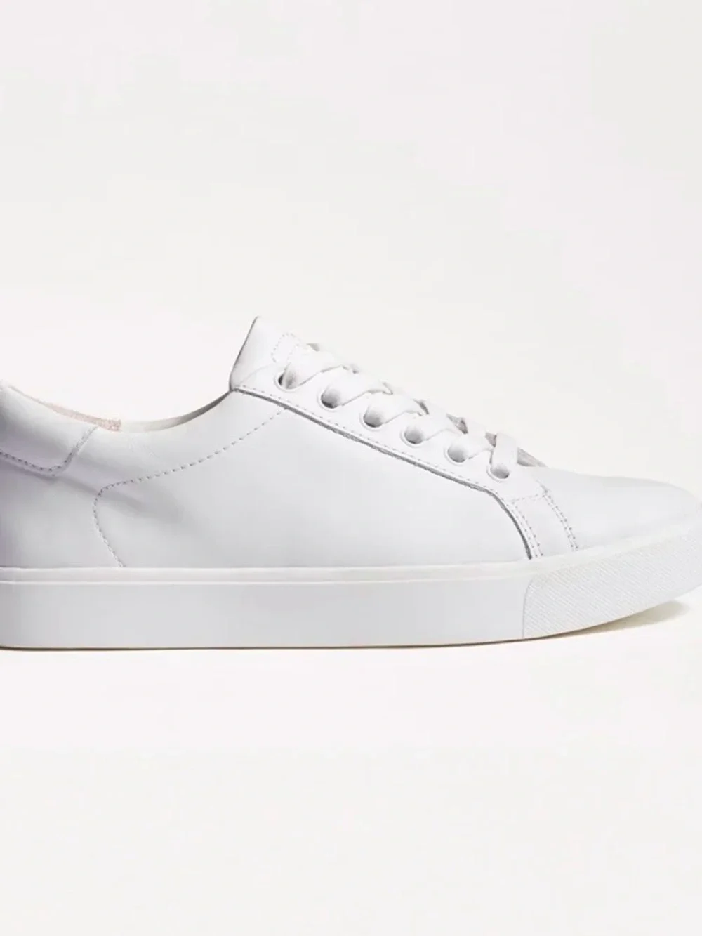 Sam Edelman White Low-Top Leather Platform Sneakers